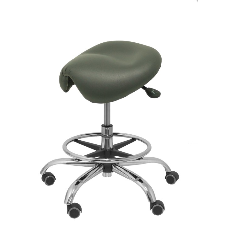 TABURETE ALATOZ SIMILPIEL GRIS OSCURO T16BSP600CRRP