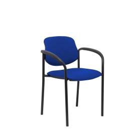 SILLA FIJA VILLALGORDO CHAZIS BRAZOS NEGRO SIMILPIEL AZUL 27NSPAZCB