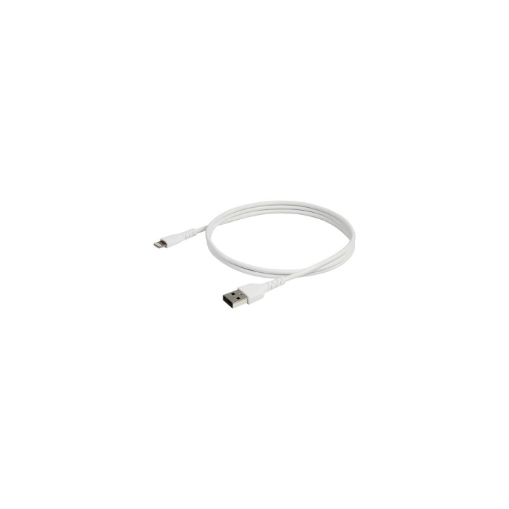 StarTech.com Cable de 1m USB tipo A a Lightning Macho a Macho - Certificado MFi de Apple - Blanco RUSBLTMM1M