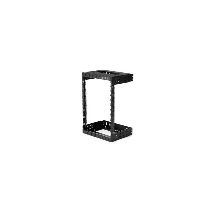 StarTech.com Armario Rack de Servidores de Marco Abierto 15U para Montaje en Pared - Profundidad Ajustable de 12 a 20 - Negro