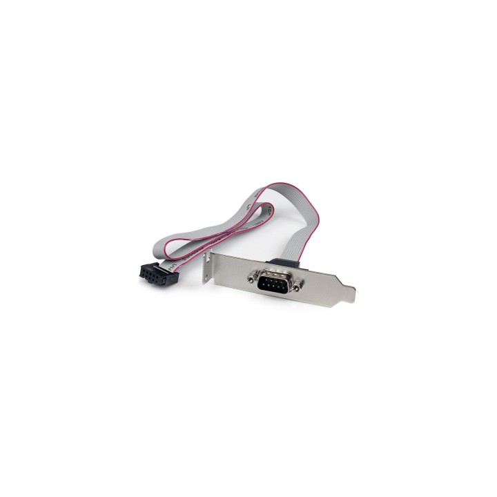 StarTech.com Adaptador de 0.4m Header Cabezal Bracket Serie Serial DB9 RS232 a IDC 10 Pines Placa Base Perfil Bajo