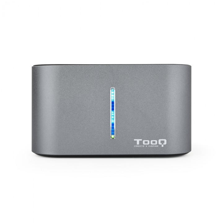 Docking station tooq USB 3.1 Gen 1 Type-B doble bahia Aluminio TQDS-805G