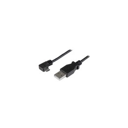 StarTech.com Cable de 1m USB 2.0 Tipo-A macho a Micro USB B macho con conector acodado a la derecha - Cable de Carga y