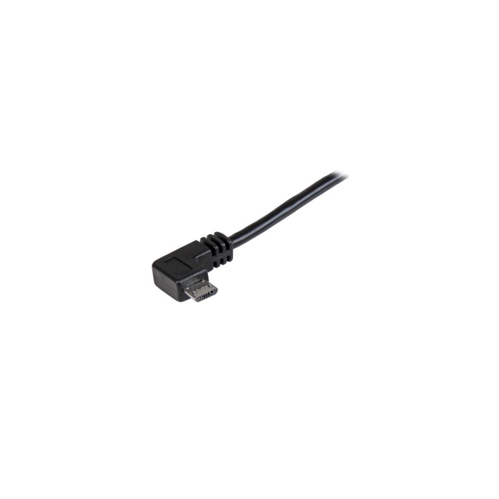 StarTech.com Cable de 1m USB 2.0 Tipo-A macho a Micro USB B macho con conector acodado a la derecha - Cable de Carga y