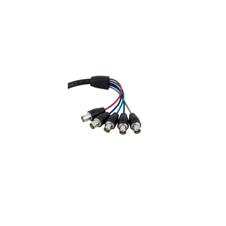 StarTech.com Cable de 30 cm Coaxial para Monitor HD15 VGA a 5 BNC RGBHV - Macho a Hembra - negro