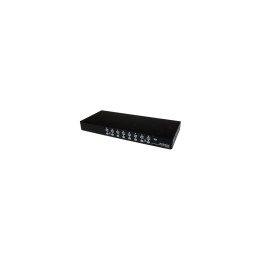 StarTech.com Conmutador Switch KVM 1U OSD y Cables 16 puertos USB A VÍ­deo VGA HD15 - Negro