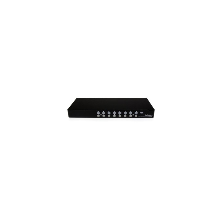 StarTech.com Conmutador Switch KVM 1U OSD y Cables 16 puertos USB A VÍ­deo VGA HD15 - Negro