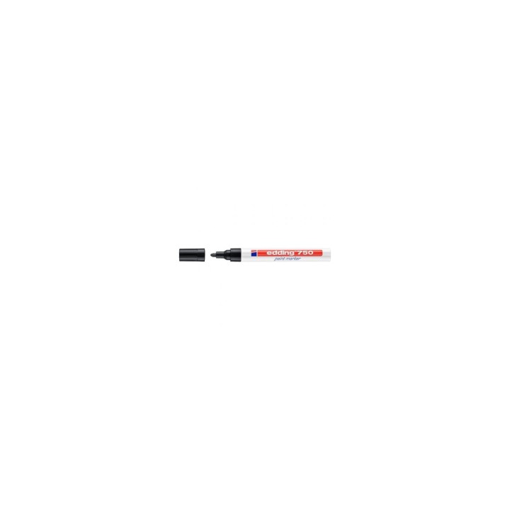Rotulador permanente edding 750 trazo 2-4mm secado rapido negro 750-001