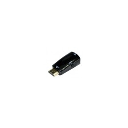 Adaptador gembird hdmi macho a vga hembra negro A-HDMI-VGA-02