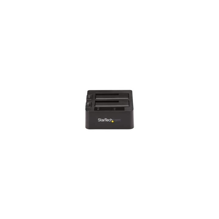 StarTech.com Base de Conexión USB 3.1 10Gbps con UAS de 2 BahÍ­as para Disco Duro o SSD SATA de 2.5 o 3.5 Pulgadas - Negro