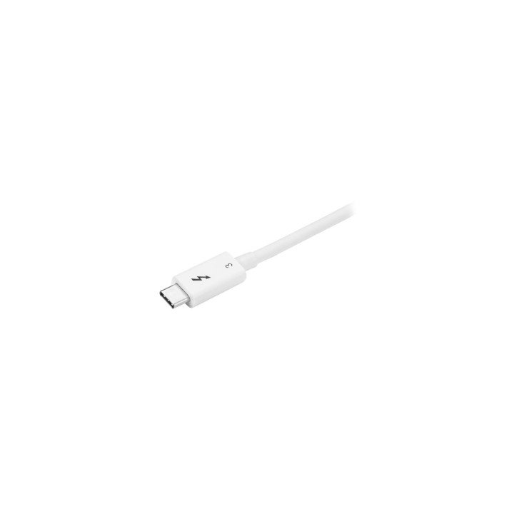 StarTech.com Cable de 0.5m Thunderbolt 3 Cable Compatible con USB-C y DisplayPort - Blanco