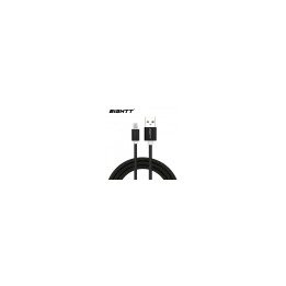Eightt Cable USB a Lightning 1m trenzado de Nylon Negro. Carcasa de aluminio ECI-2B