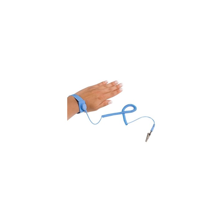 StarTech.com SWS100 Pulsera Antiestática con Cable a Tierra - Brazalete Antiestático con Protección ESD Azul