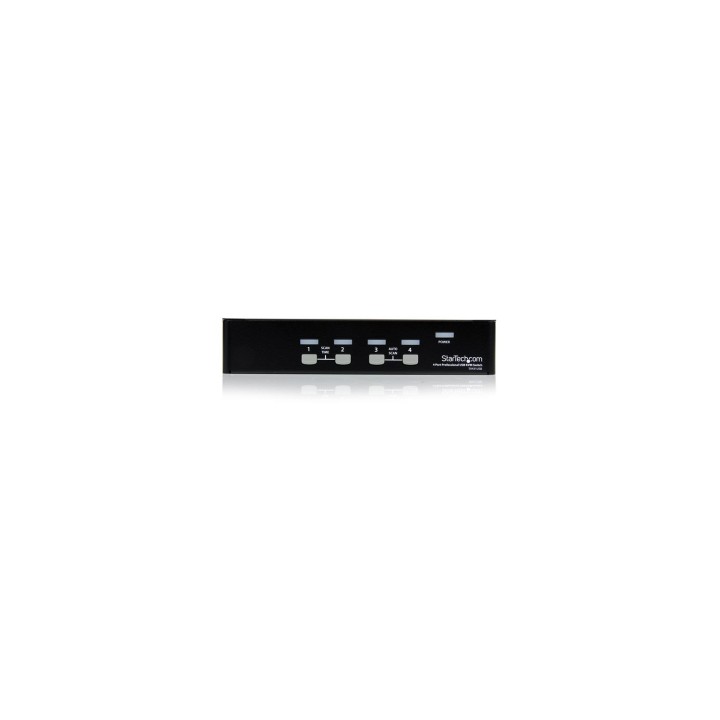 StarTech.com Conmutador Switch Profesional KVM 4 Puertos VÍ­deo VGA - USB - Hasta 1920x1440 Negro