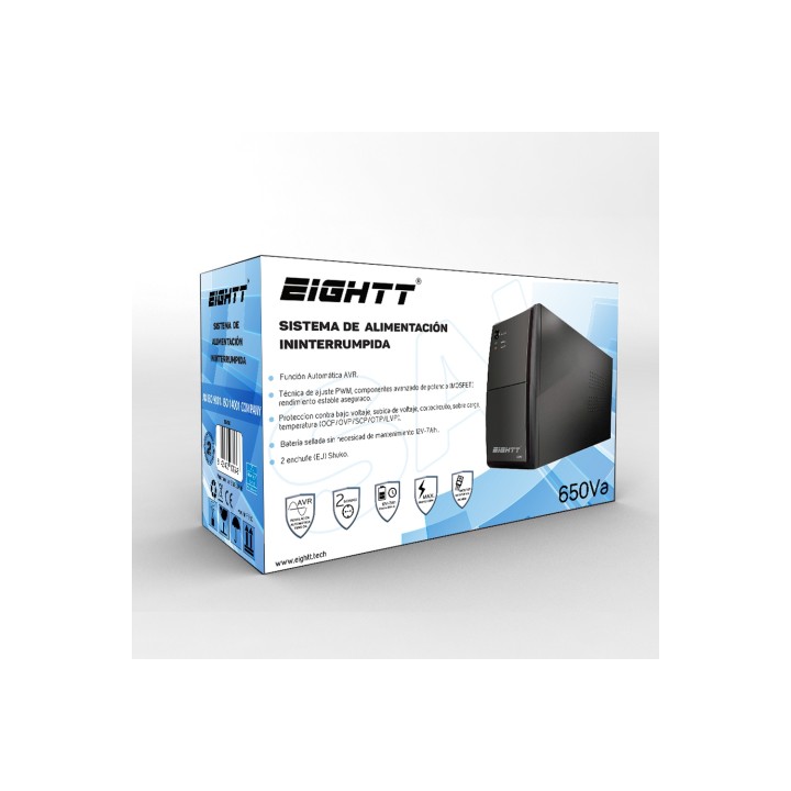 Eightt SAI 650Va 240V 2-Shuko AVR