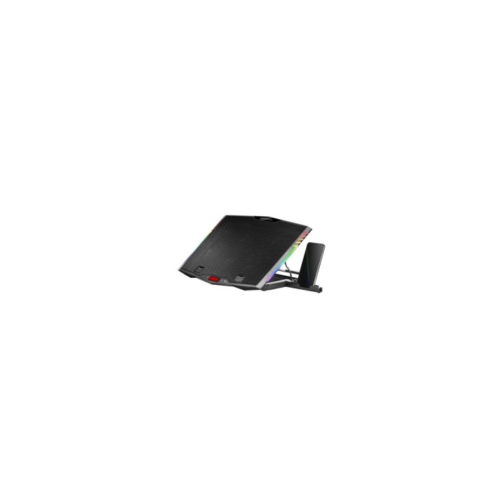 Soporte refrigerante mars gaming para portatiles 17.3p 6 ventiladores iluminacion rgb soporte especial para movil negro MNBC5