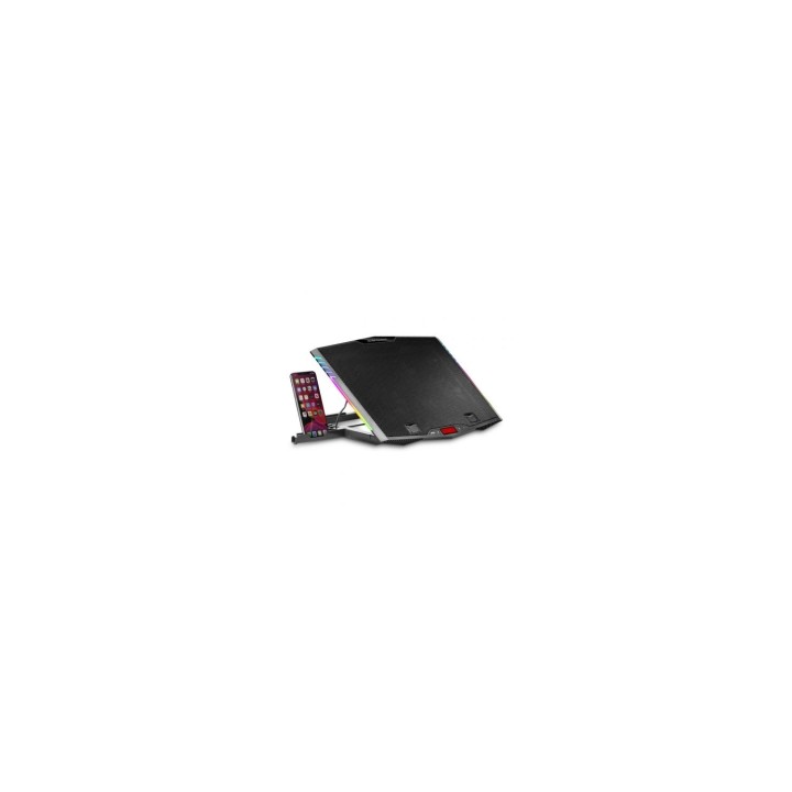 Soporte refrigerante mars gaming para portatiles 17.3p 6 ventiladores iluminacion rgb soporte especial para movil negro MNBC5
