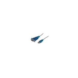 StarTech.com Cable adaptador usb 2.0 a serie RS232 de 1 puerto serial DB9 macho a macho 0.43m gris ICUSB232V2