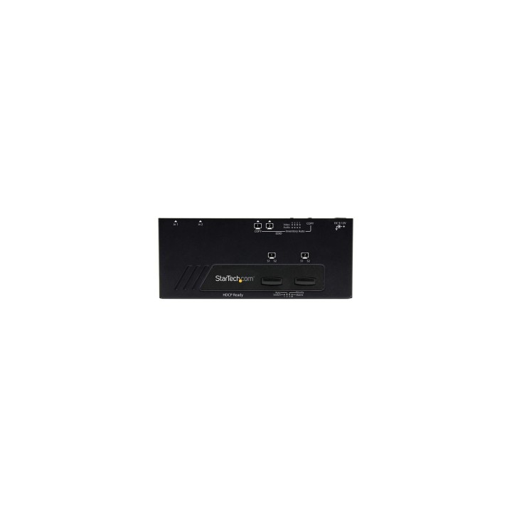 StarTech.com Switch Matricial HDMI de 2x2 con Conmutado Automático y Prioritario - Conmutador Matrix 1080p - negro