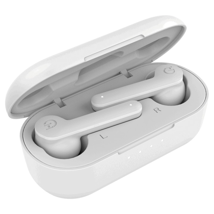 Auriculares bluetooth hiditec vesta bt5.0 tws ipx5 drivers 6mm estuche de carga 500mah modo gaming blanco INT010006