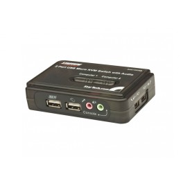 StarTech.com Juego de Conmutador KVM de 2 puertos con todo incluido - USB - Audio y VÍ­deo VGA