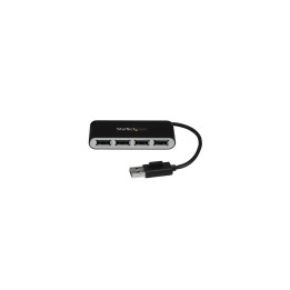 StarTech.com Concentrador Ladrón USB 2.0 de 4 Puertos con Cable Integrado - Hub Portátil USB 2.0