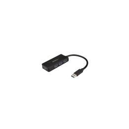 StarTech.com Hub Concentrador USB 3.1 de 4 Puertos - Mini Ladrón USB con Adaptador de Alimentación