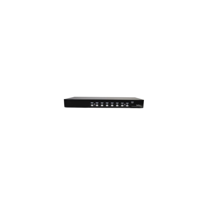 StarTech.com Conmutador Switch KVM 8 Puertos de VÍ­deo VGA HD15 USB 2.0 USB A y Audio - 1U Rack Estante