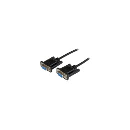 StarTech.com Cable de 1m Nulo de Módem Serie RS232 DB9 - Hembra a Hembra - Color Negro