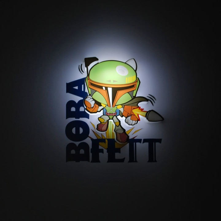 Lampara 3D Light FX mini Boba Fett Star Wars