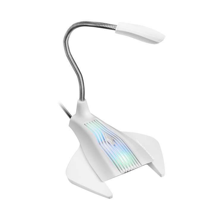 Mars Gaming MMICW Micrófono de superficie para mesa USB Blanco