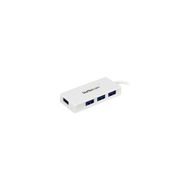 StarTech.com Adaptador Concentrador Hub Ladrón USB 3.1 Super Speed para Laptop de 4 Puertos Salidas - Blanco