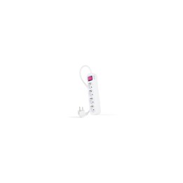 Nanocable Regleta con interruptor 4 tomas de corriente blanca