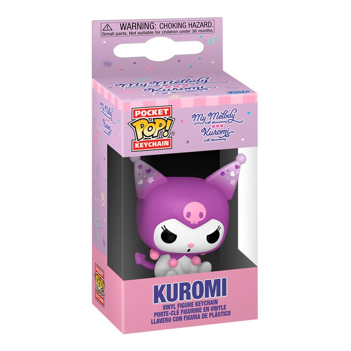 Llavero Pocket POP Hello Kitty 20th Anniversary Kuromi Grumpy