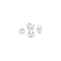 StarTech.com Cargador de Pared USB 2.0 de 2 Puertos para Tablets Smartphones - Cargador Blanco de Alta Potencia para Viajes