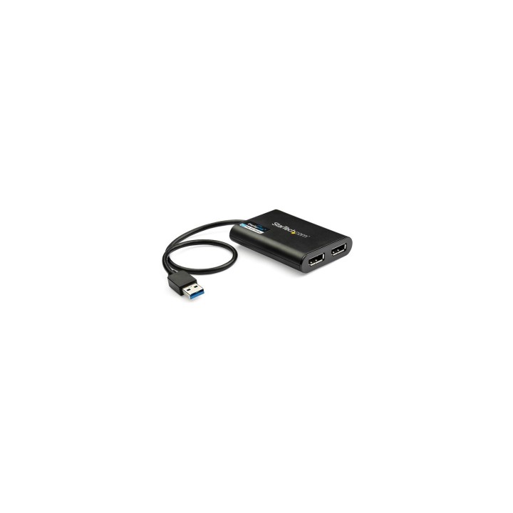 StarTech.com Adaptador Gráfico Externo USB 3.0 a DisplayPort Doble - 4K 60 Hz - negro