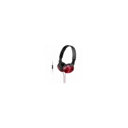 Auriculares sony con microfono integrado jack 3.5mm rojo MDRZX310APR