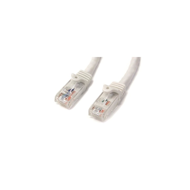 StarTech.com Cable de Red Gigabit Ethernet 15m UTP Patch Cat6 Cat 6 RJ45 Snagless Sin Enganches - Blanco - N6PATC15MWH