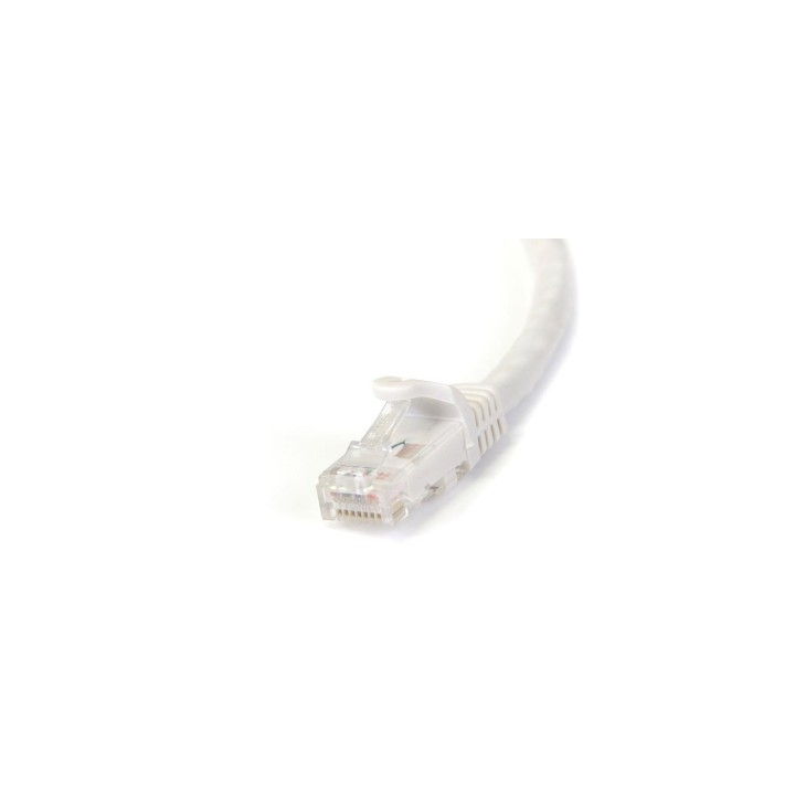 StarTech.com Cable de Red Gigabit Ethernet 15m UTP Patch Cat6 Cat 6 RJ45 Snagless Sin Enganches - Blanco - N6PATC15MWH