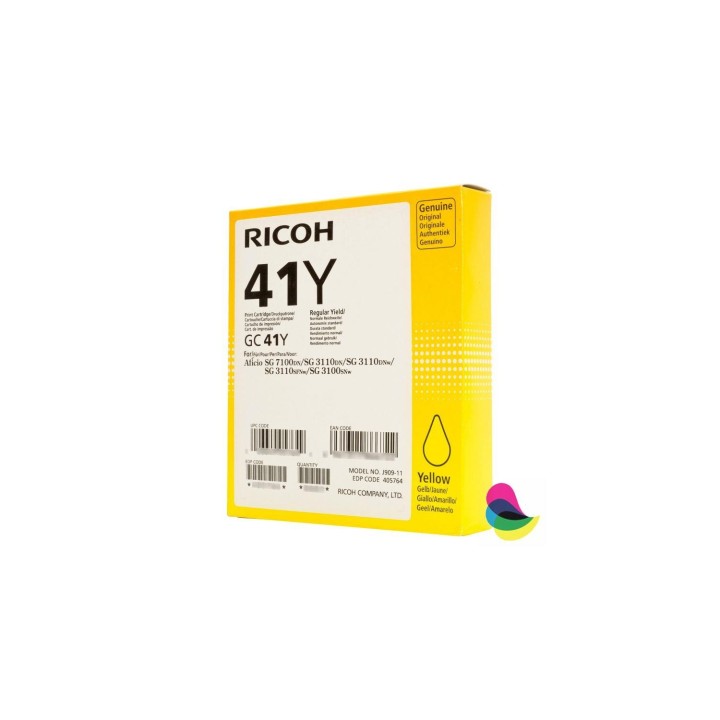 Cartucho ricoh gc41y amarillo 405764