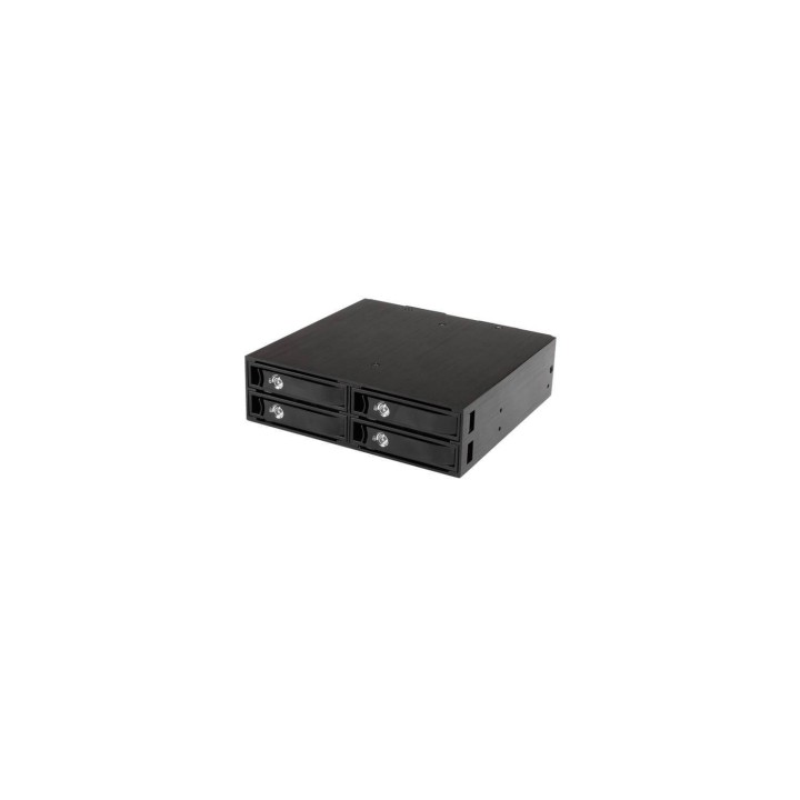 StarTech.com Backplane Rack Móvil 5.25 Pulgadas a 4 Unidades 2.5 SATA/SAS - Negro