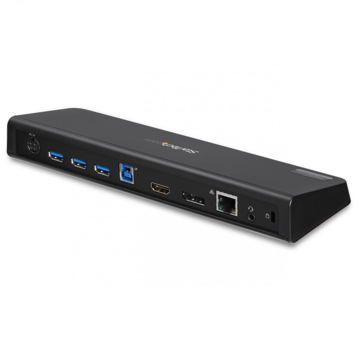 StarTech.com Replicador de Puertos Universal USB 3.0 para Portátil - Base Docking Station DisplayPort HDMI 4K con Ethernet -