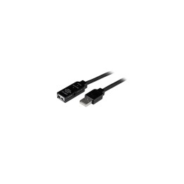 StarTech.com Cable USB 2.0 de Extensión Alargador Activo de 5 metros - Macho a Hembra - Negro